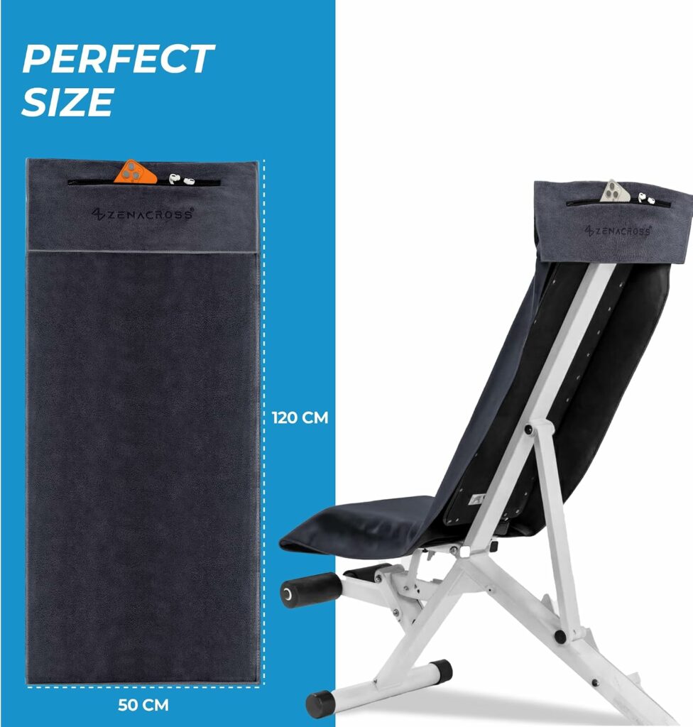 Zenacross Microfibre Sport Towel with Zip Pocket – photo 2
