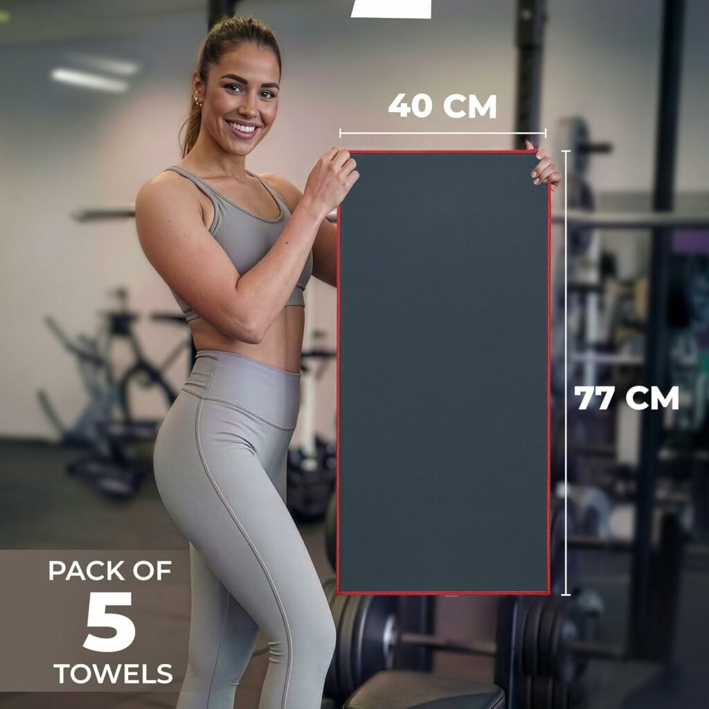 Zenacross microfibre sport towel pack of 5 – Multicolor Grey – photo 2